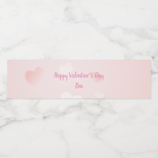 Heureuse Sainte-Valentin Étiquette de bouteille d' (Étiquettes simples)
