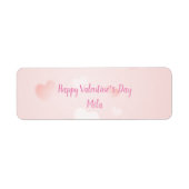 Heureuse Sainte-Valentin Étiquette de bouteille d' (Devant)