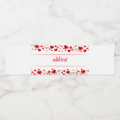 Heureuse Sainte-Valentin Étiquette de bouteille d' (Étiquettes simples)