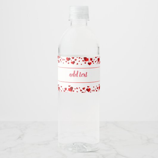 Heureuse Sainte-Valentin Étiquette de bouteille d' (Devant)