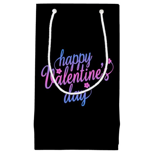 Heureuse Sainte-Valentin floral mou| Sac cadeau (Devant)