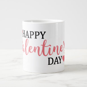 Heureuse Sainte-Valentin jumbo café blanc Mug