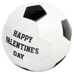 Heureuse Sainte-Valentin Love Soccer Ball noir bla
