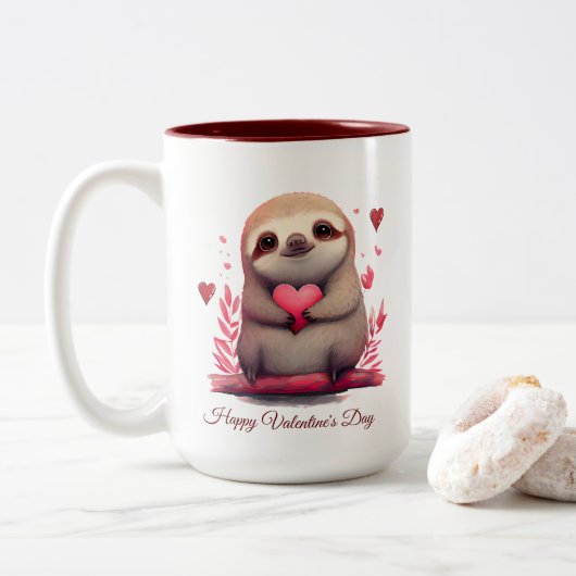 Heureuse Sainte-Valentin Mug (Avec donut)