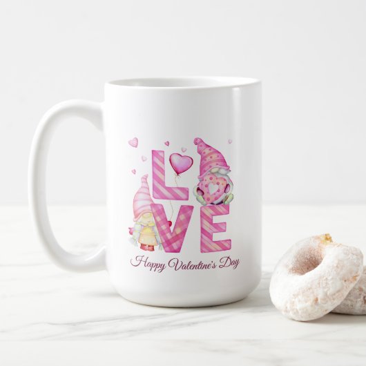 Heureuse Sainte-Valentin Mug (Avec donut)