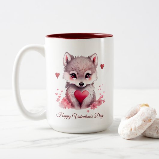 Heureuse Sainte-Valentin Mug (Avec donut)