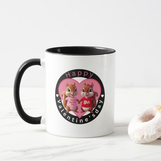 Heureuse Sainte-Valentin Mug (Avec donut)