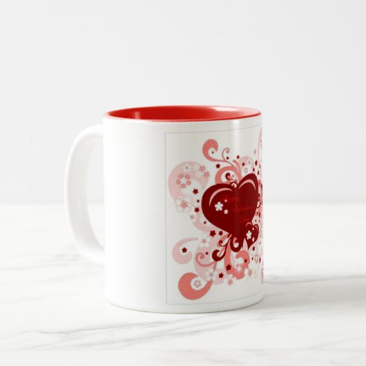 Heureuse Sainte-Valentin Mug à deux tons (Devant gauche)