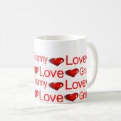 Heureuse Sainte-Valentin Mugs Aimer Granny Hearts (Devant droit)