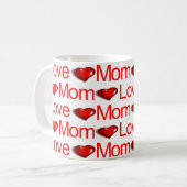 Heureuse Sainte-Valentin Mugs Aimer Maman Coeurs r (Devant gauche)