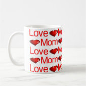 Heureuse Sainte-Valentin Mugs Aimer Maman Coeurs r (Gauche)