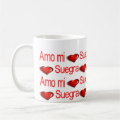 Heureuse Sainte-Valentin Mugs Amo Mi Suegra (Gauche)