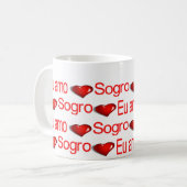 Heureuse Sainte-Valentin Mugs Eu Amo Mi Sogro (Devant gauche)