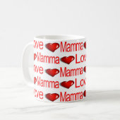 Heureuse Sainte-Valentin Mugs Love Mama Red Hearts (Devant gauche)