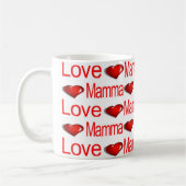Heureuse Sainte-Valentin Mugs Love Mama Red Hearts (Gauche)