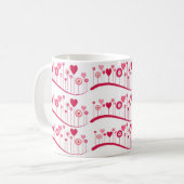 Heureuse Sainte-Valentin Mugs Pink Red Hearts (Devant gauche)