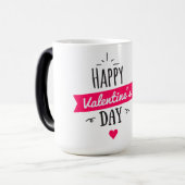 Heureuse Sainte-Valentin noir & blanc Mugs (Devant gauche)