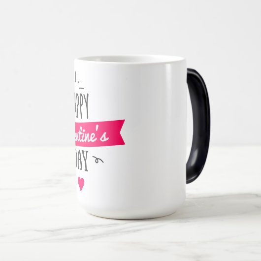 Heureuse Sainte-Valentin noir & blanc Mugs (Devant droit)