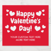 Heureuse Sainte-Valentin personnalisé Étiquette de (Étiquettes simples)