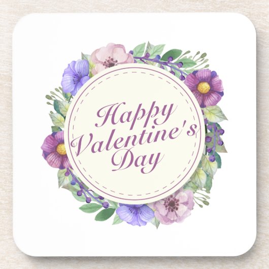 Heureuse Sainte-Valentin simple Dessous de verre d (Devant)