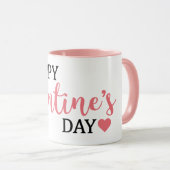 Heureuse Sainte-Valentin tasse à café orange (Devant droit)