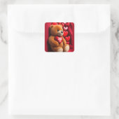 Heureuse Sainte-Valentin Teddy Bear autocollant (Sac)