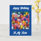 **HEUREUSE SOEUR NAISSANCE** TULIPS GALORE CARTE (Fleur jaune)