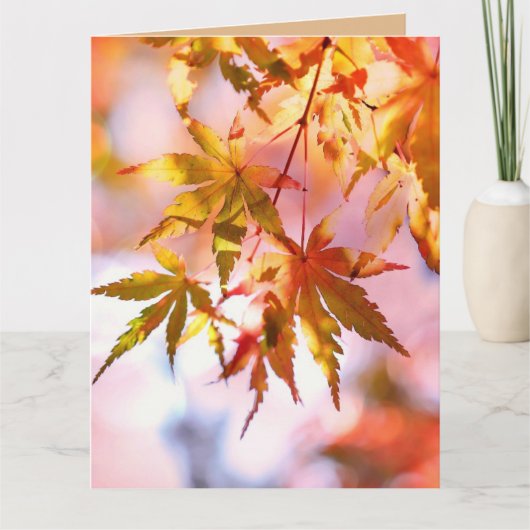 HEUREUSEMENT AUTOMNE TOMBER CARTES DE SALUT (Devant)