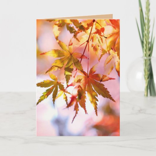 HEUREUSEMENT AUTOMNE TOMBER CARTES DE SALUT (Devant)