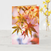 HEUREUSEMENT AUTOMNE TOMBER CARTES DE SALUT (Fleur jaune)