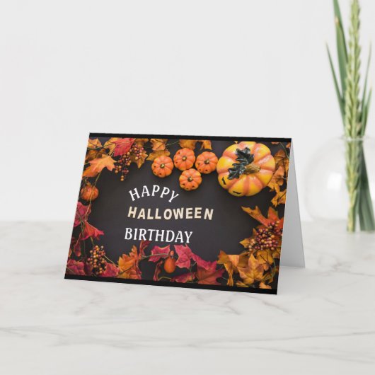 ***HEUREUSEMENT HALLOWEEN ANNIVERSAIRE*** CARTE (Devant)
