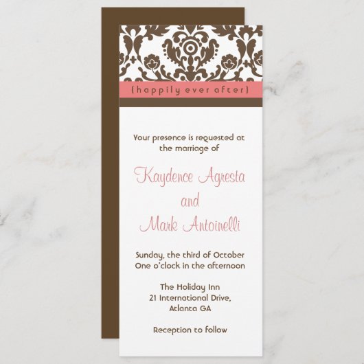 Heureusement pour toujours faire-part de mariage (Devant / Derrière)