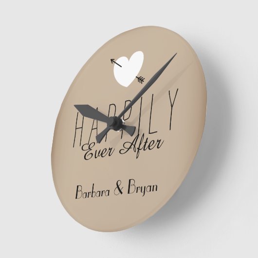 Heureusement pour toujours horloge murale (Angle)