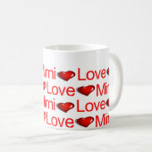 Heureuses Saintes-Valentin Mugs Aimer Mimi Coeurs  (Devant droit)
