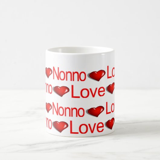 Heureuses Saintes-Valentin Mugs Aimer Nonno Coeurs (Centre)