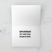 HEUREUX "2e ANNIVERSAIRE** et PROFITEZ! ! ! Carte (Intérieur)