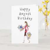 HEUREUX ***AOÛT*** ANNIVERSAIRE POUR **HER** CARTE (Fleur jaune)