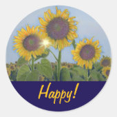 Heureux ! Autocollant (Devant)