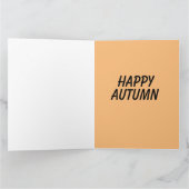 HEUREUX AUTOMNE AUTOMNE FEUILLES DE SALUT CARTE (Intérieur)
