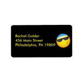 HEUREUX Bat mitzvah d'invitation EMOJI Étiquette (Devant)