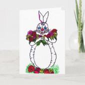 HEUREUX BUNNY DE PÂQUES AVEC carte ROSE (Devant)