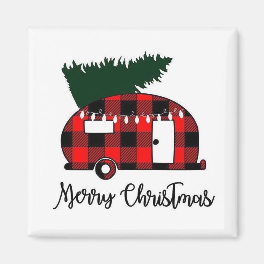 ***HEUREUX CAMPER*** MAGNET DE NOËL (Devant)