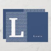 HEUREUX | Carte faire-part de naissance à points b (Devant / Derrière)