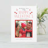 Heureux Carte photo de typographie de Valentine (Debout devant)