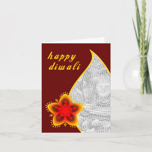 heureux carte photo diwali : fenêtre claire