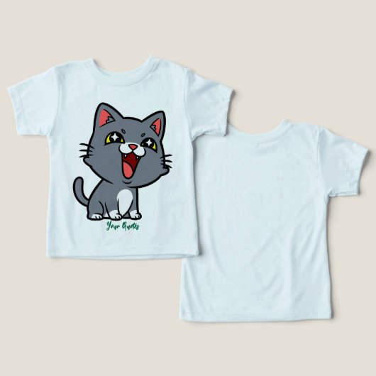 Heureux Chat Gris (Design Recto & Verso)