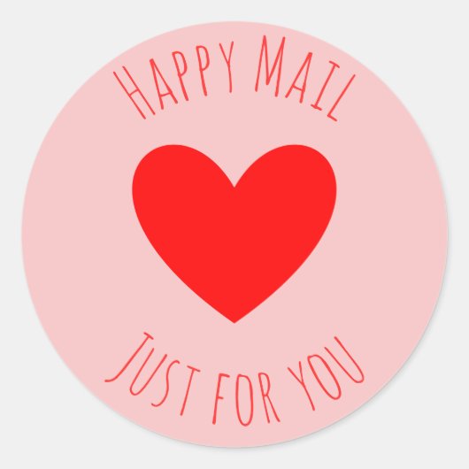 HEUREUX COURRIER JUSTE POUR VOUS STICKER ROND CLAS (Devant)