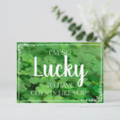 Heureux d'avoir des clients comme vous carte (Debout devant)