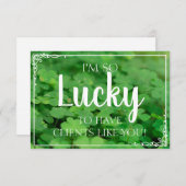 Heureux d'avoir des clients comme vous carte (Devant / Derrière)