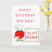 HEUREUX *DÉCEMBRE* ANNIVERSAIRE *MA CARTE D'AMI* (Fleur jaune)